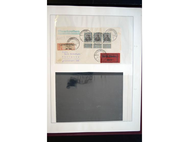 1914/20, ungebrauchte und gestempelte Sammlung mit einigen Briefen, dabei u.a. Libau Mi.-Nr.  1-6B a und b (ohne 2Bb),  Dorpa