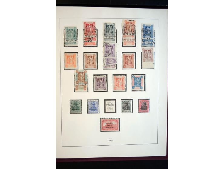 1914/20, ungebrauchte und gestempelte Sammlung mit einigen Briefen, dabei u.a. Libau Mi.-Nr.  1-6B a und b (ohne 2Bb),  Dorpa