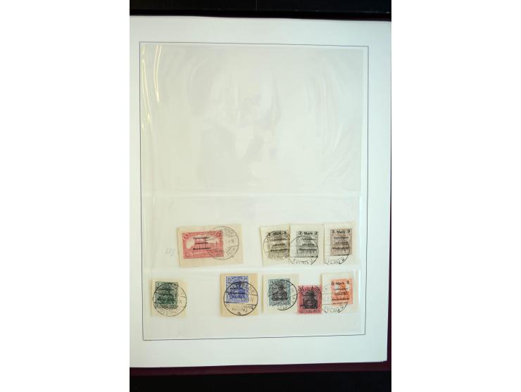 1914/20, ungebrauchte und gestempelte Sammlung mit einigen Briefen, dabei u.a. Libau Mi.-Nr.  1-6B a und b (ohne 2Bb),  Dorpa