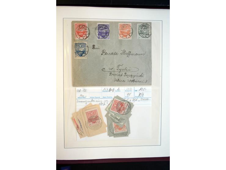 1914/20, ungebrauchte und gestempelte Sammlung mit einigen Briefen, dabei u.a. Libau Mi.-Nr.  1-6B a und b (ohne 2Bb),  Dorpa