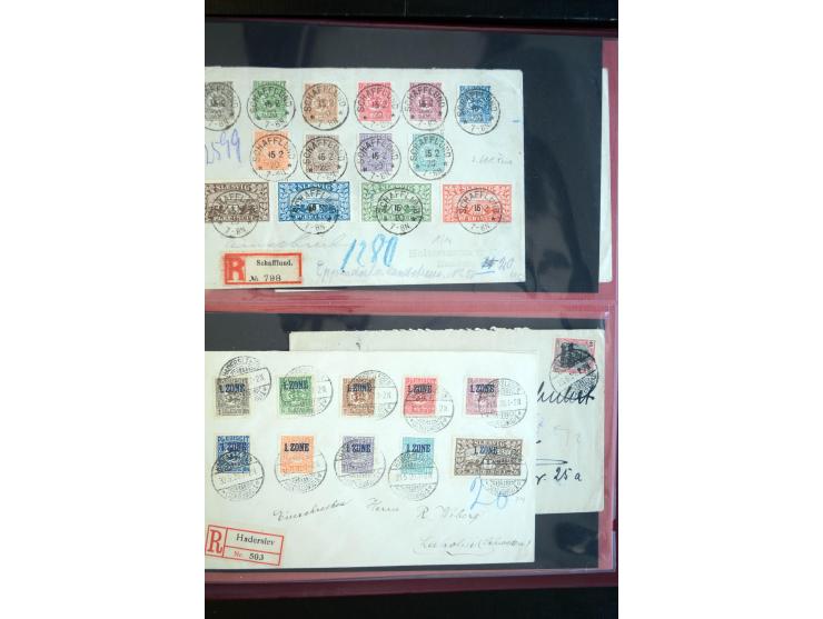 1914/20, ungebrauchte und gestempelte Sammlung mit einigen Briefen, dabei u.a. Libau Mi.-Nr.  1-6B a und b (ohne 2Bb),  Dorpa