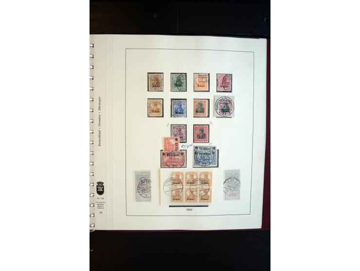1914/20, ungebrauchte und gestempelte Sammlung mit einigen Briefen, dabei u.a. Libau Mi.-Nr.  1-6B a und b (ohne 2Bb),  Dorpa