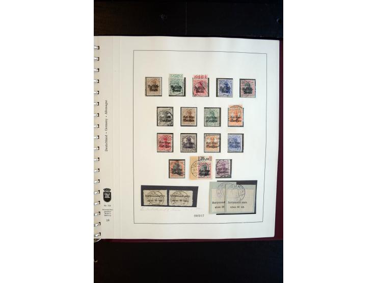 1914/20, ungebrauchte und gestempelte Sammlung mit einigen Briefen, dabei u.a. Libau Mi.-Nr.  1-6B a und b (ohne 2Bb),  Dorpa