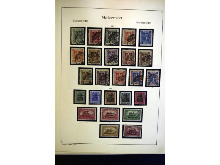 1914/23, ungebrauchte/postfrische und gestempelte Sammlung, dabei ein guter Teil Memel mit u.a. 237-37 ungebraucht, meist gut