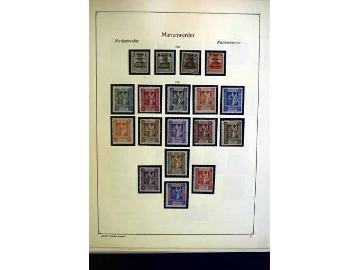 1914/23, ungebrauchte/postfrische und gestempelte Sammlung, dabei ein guter Teil Memel mit u.a. 237-37 ungebraucht, meist gut