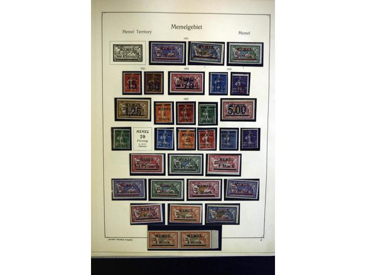 1914/23, ungebrauchte/postfrische und gestempelte Sammlung, dabei ein guter Teil Memel mit u.a. 237-37 ungebraucht, meist gut