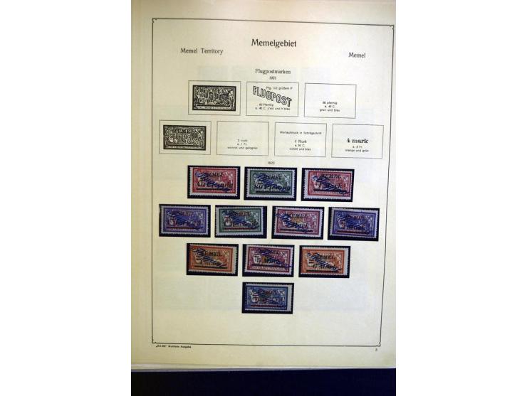 1914/23, ungebrauchte/postfrische und gestempelte Sammlung, dabei ein guter Teil Memel mit u.a. 237-37 ungebraucht, meist gut