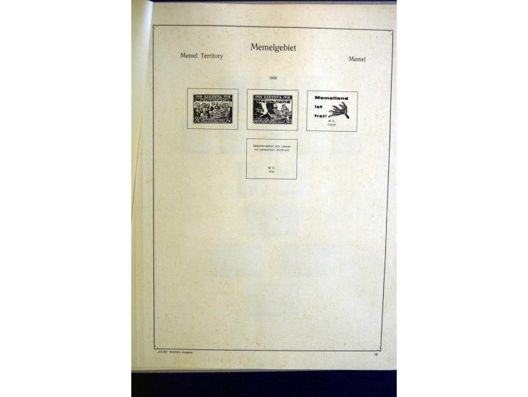 1914/23, ungebrauchte/postfrische und gestempelte Sammlung, dabei ein guter Teil Memel mit u.a. 237-37 ungebraucht, meist gut