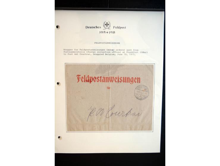 1914/20, kleine Sammlung mit mehr als 250 Briefen, Karten und Briefbundzettel auf Albenblättern mit Beschriftung, dabei viele