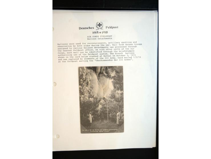 1914/20, kleine Sammlung mit mehr als 250 Briefen, Karten und Briefbundzettel auf Albenblättern mit Beschriftung, dabei viele
