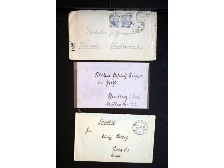 1914/1918, interessanter Posten mit ca. 200 Briefen und Karten mit fast nur besseren Feldpost- und Briefstempeln (u.a. Festun