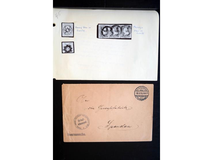 1914/1918, interessanter Posten mit ca. 200 Briefen und Karten mit fast nur besseren Feldpost- und Briefstempeln (u.a. Festun