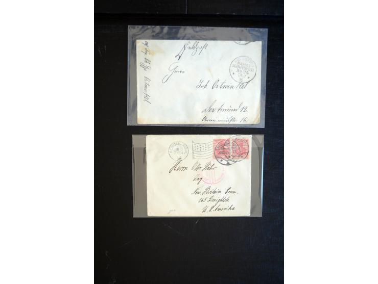 1914/1918, interessanter Posten mit ca. 200 Briefen und Karten mit fast nur besseren Feldpost- und Briefstempeln (u.a. Festun