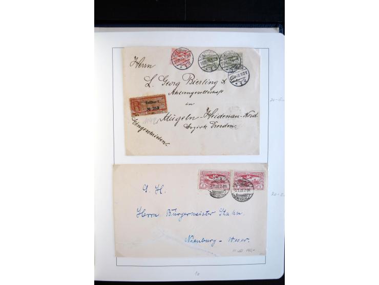1920/23, enorm umfangreiche Sammlung, beginnend mit geschichtlich interessanten Dokumenten wie Wahlzettel "für Deutschland", 