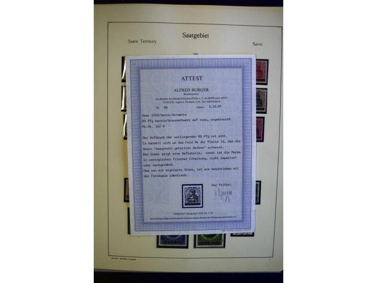 1920/58, ungebrauchte/postfrische und gestempelte Sammlung mit besseren Werten, dabei Mi.-Nr. 16 ungebraucht, Mi.-Nr. 30-31 g