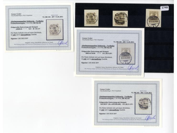 VORLÄUFER: 1920, sehr schöne Partie von 25 Briefstücken frankiert mit Germania 2 Pfg. oder Nationalversammlung 10 Pfg., jewei