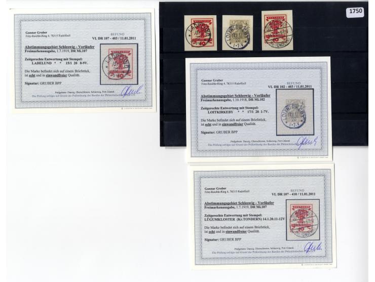 VORLÄUFER: 1920, sehr schöne Partie von 25 Briefstücken frankiert mit Germania 2 Pfg. oder Nationalversammlung 10 Pfg., jewei