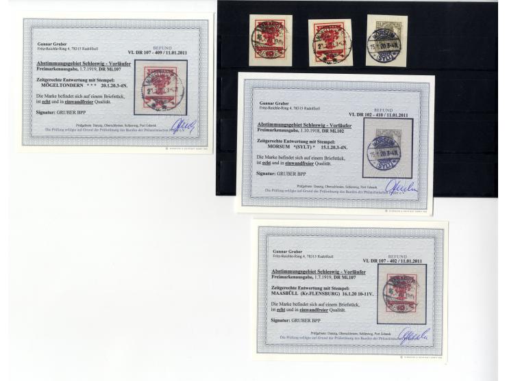 VORLÄUFER: 1920, sehr schöne Partie von 25 Briefstücken frankiert mit Germania 2 Pfg. oder Nationalversammlung 10 Pfg., jewei