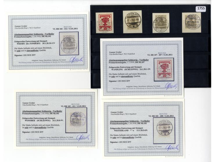 VORLÄUFER: 1920, sehr schöne Partie von 25 Briefstücken frankiert mit Germania 2 Pfg. oder Nationalversammlung 10 Pfg., jewei