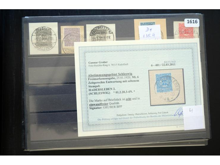 DEUTSCHE STEMPEL: AARÖSUND bis WOYENS, umfangreiche Sammlung von fast ausschließlich schönen Briefstücken mit sauberen und gu