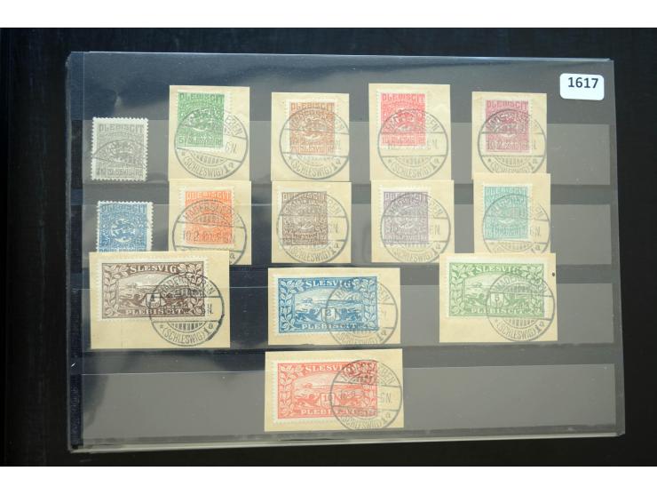 DEUTSCHE STEMPEL: AARÖSUND bis WOYENS, umfangreiche Sammlung von fast ausschließlich schönen Briefstücken mit sauberen und gu
