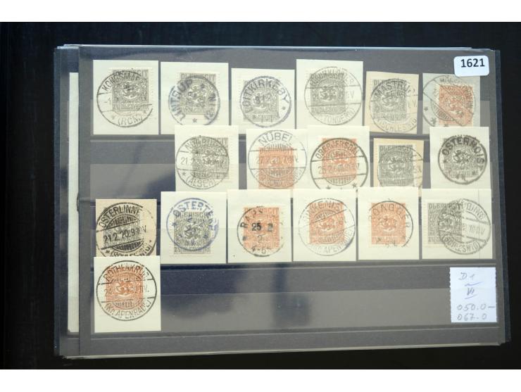 DEUTSCHE STEMPEL: AARÖSUND bis WOYENS, umfangreiche Sammlung von fast ausschließlich schönen Briefstücken mit sauberen und gu