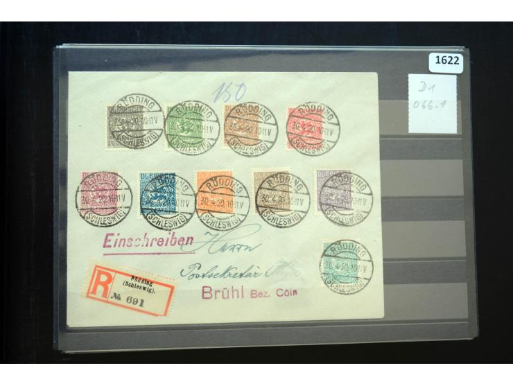 DEUTSCHE STEMPEL: AARÖSUND bis WOYENS, umfangreiche Sammlung von fast ausschließlich schönen Briefstücken mit sauberen und gu