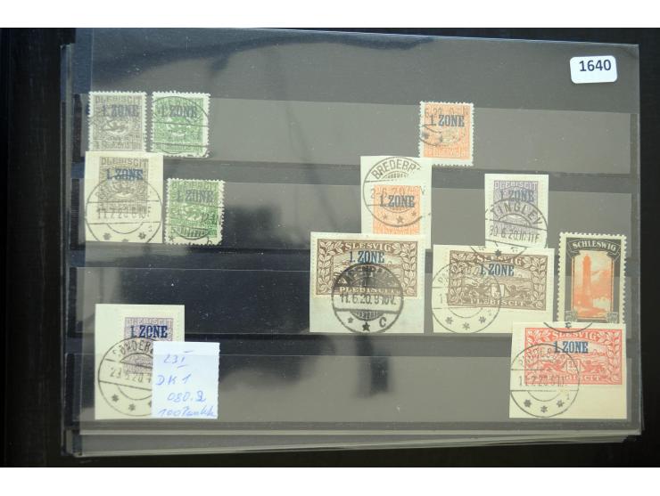 DEUTSCHE STEMPEL: AARÖSUND bis WOYENS, umfangreiche Sammlung von fast ausschließlich schönen Briefstücken mit sauberen und gu