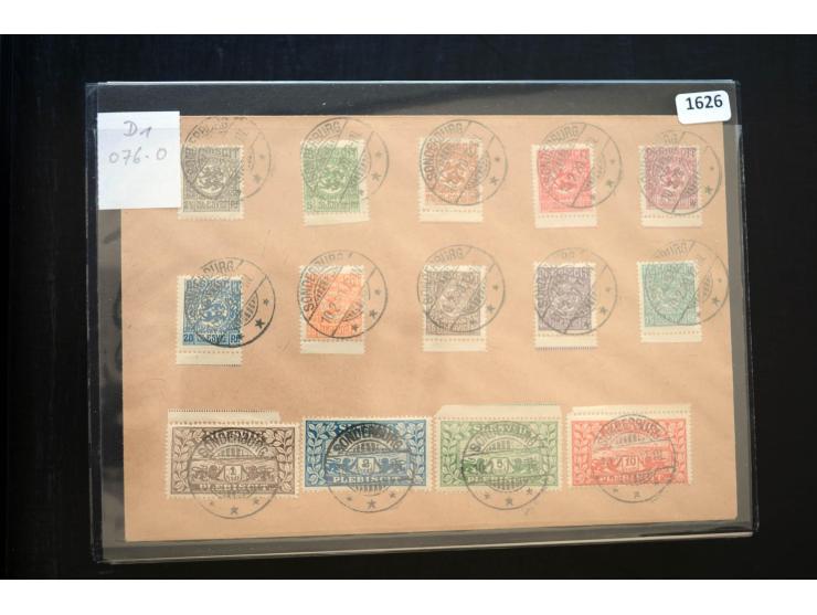 DEUTSCHE STEMPEL: AARÖSUND bis WOYENS, umfangreiche Sammlung von fast ausschließlich schönen Briefstücken mit sauberen und gu