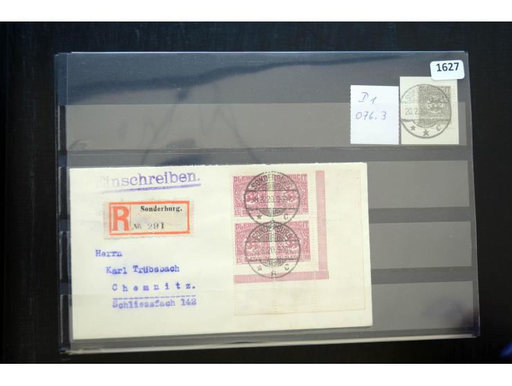 DEUTSCHE STEMPEL: AARÖSUND bis WOYENS, umfangreiche Sammlung von fast ausschließlich schönen Briefstücken mit sauberen und gu
