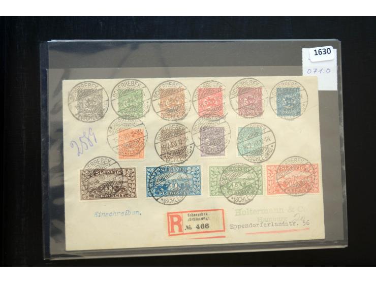 DEUTSCHE STEMPEL: AARÖSUND bis WOYENS, umfangreiche Sammlung von fast ausschließlich schönen Briefstücken mit sauberen und gu