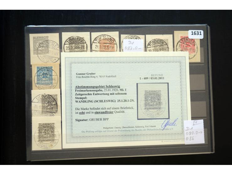 DEUTSCHE STEMPEL: AARÖSUND bis WOYENS, umfangreiche Sammlung von fast ausschließlich schönen Briefstücken mit sauberen und gu