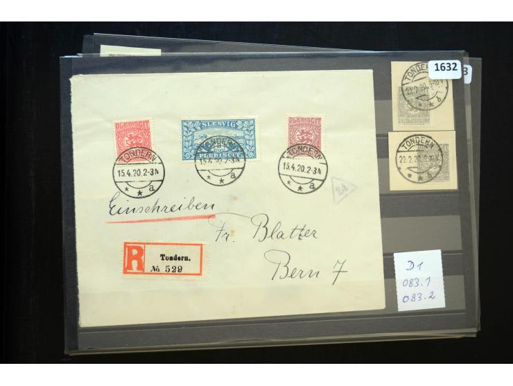 DEUTSCHE STEMPEL: AARÖSUND bis WOYENS, umfangreiche Sammlung von fast ausschließlich schönen Briefstücken mit sauberen und gu