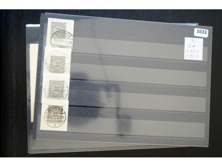 DEUTSCHE STEMPEL: AARÖSUND bis WOYENS, umfangreiche Sammlung von fast ausschließlich schönen Briefstücken mit sauberen und gu