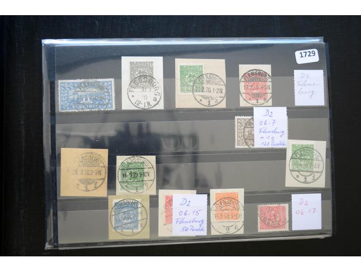 DEUTSCHE STEMPEL: AARÖSUND bis WOYENS, umfangreiche Sammlung von fast ausschließlich schönen Briefstücken mit sauberen und gu