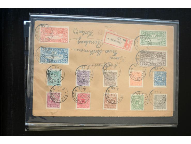 DEUTSCHE STEMPEL: AARÖSUND bis WOYENS, umfangreiche Sammlung von fast ausschließlich schönen Briefstücken mit sauberen und gu