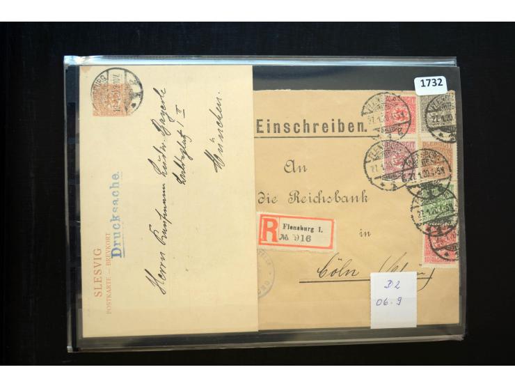 DEUTSCHE STEMPEL: AARÖSUND bis WOYENS, umfangreiche Sammlung von fast ausschließlich schönen Briefstücken mit sauberen und gu