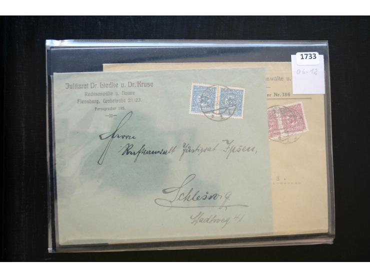 DEUTSCHE STEMPEL: AARÖSUND bis WOYENS, umfangreiche Sammlung von fast ausschließlich schönen Briefstücken mit sauberen und gu