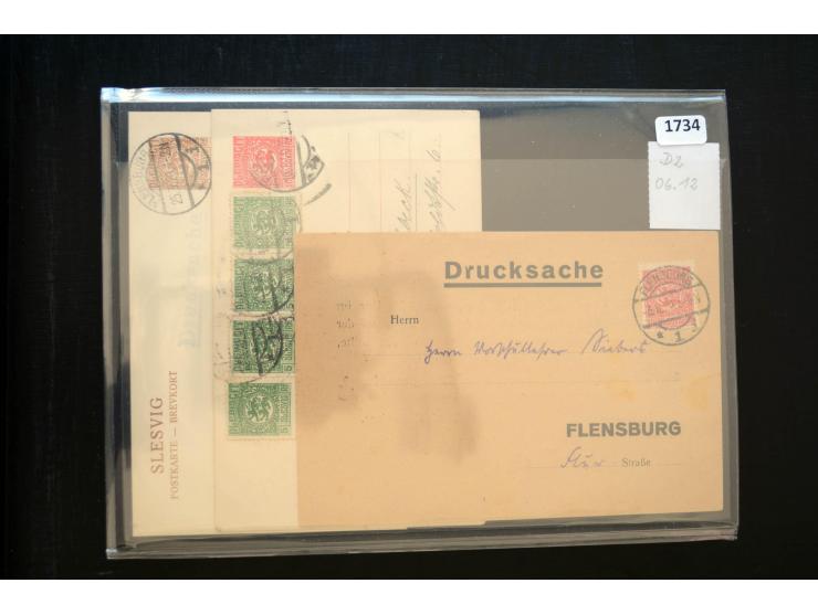 DEUTSCHE STEMPEL: AARÖSUND bis WOYENS, umfangreiche Sammlung von fast ausschließlich schönen Briefstücken mit sauberen und gu