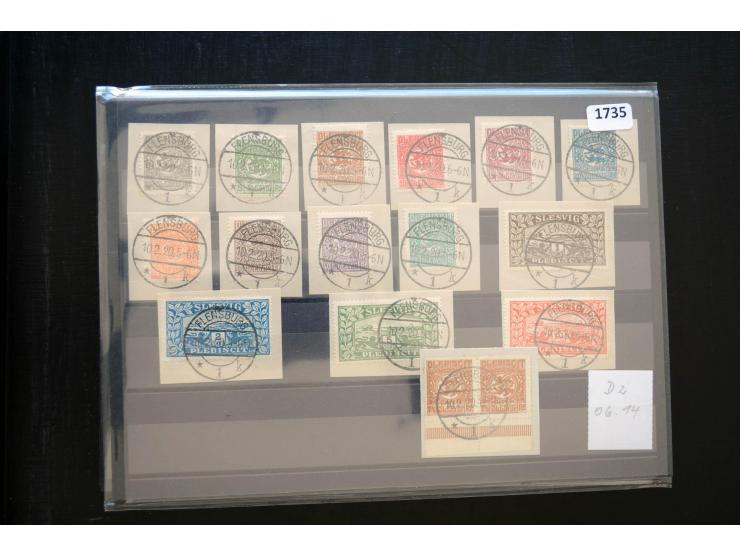DEUTSCHE STEMPEL: AARÖSUND bis WOYENS, umfangreiche Sammlung von fast ausschließlich schönen Briefstücken mit sauberen und gu