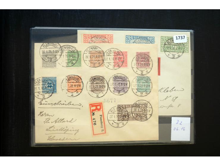DEUTSCHE STEMPEL: AARÖSUND bis WOYENS, umfangreiche Sammlung von fast ausschließlich schönen Briefstücken mit sauberen und gu