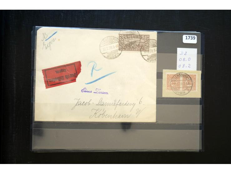 DEUTSCHE STEMPEL: AARÖSUND bis WOYENS, umfangreiche Sammlung von fast ausschließlich schönen Briefstücken mit sauberen und gu