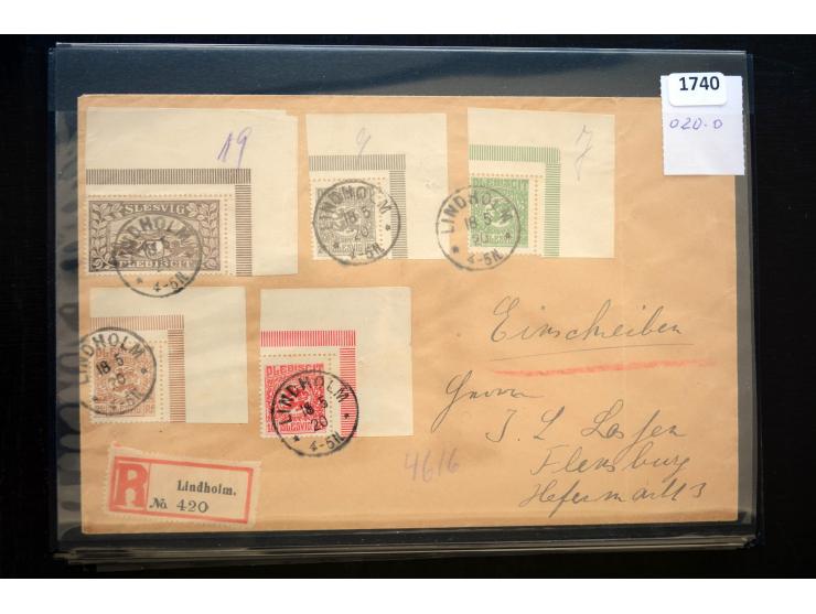 DEUTSCHE STEMPEL: AARÖSUND bis WOYENS, umfangreiche Sammlung von fast ausschließlich schönen Briefstücken mit sauberen und gu