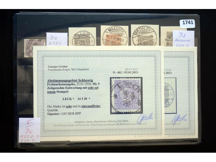 DEUTSCHE STEMPEL: AARÖSUND bis WOYENS, umfangreiche Sammlung von fast ausschließlich schönen Briefstücken mit sauberen und gu