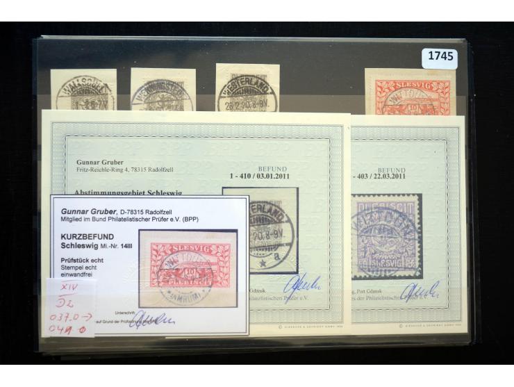 DEUTSCHE STEMPEL: AARÖSUND bis WOYENS, umfangreiche Sammlung von fast ausschließlich schönen Briefstücken mit sauberen und gu