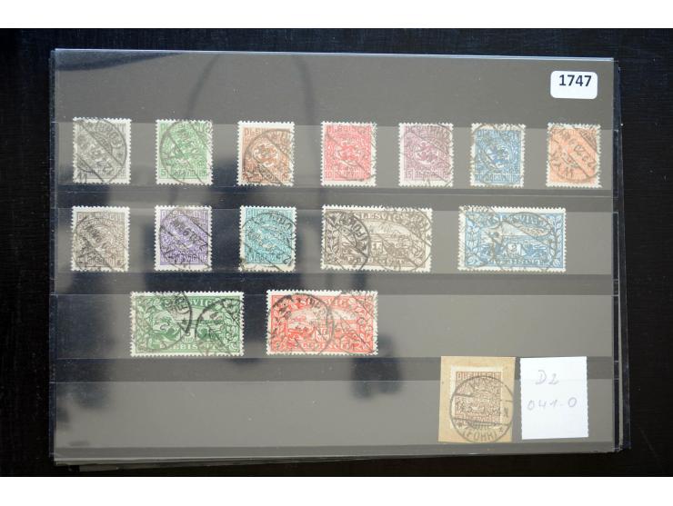 DEUTSCHE STEMPEL: AARÖSUND bis WOYENS, umfangreiche Sammlung von fast ausschließlich schönen Briefstücken mit sauberen und gu