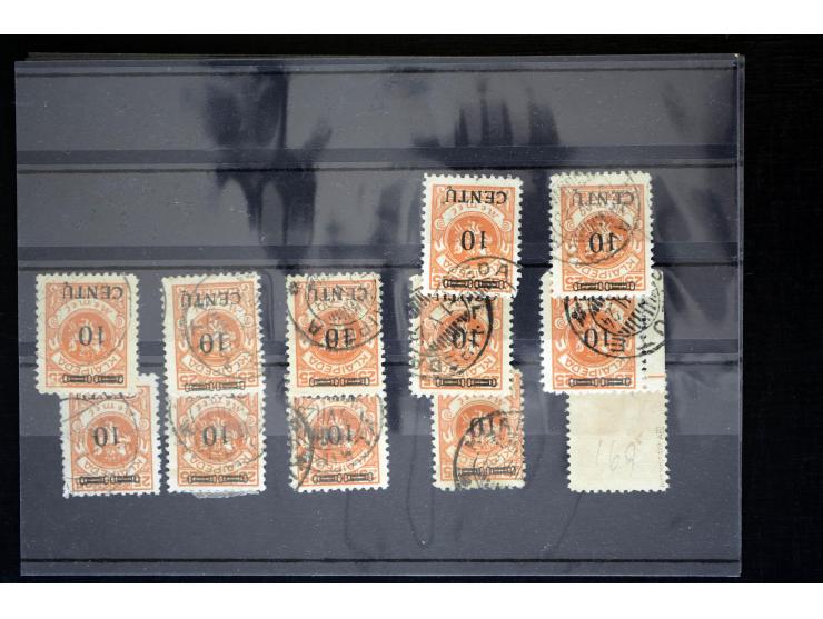 1923, Mi.-Nr. 169AI (34), 169AIII (12), 172AI (46), 172AIV (6), 175I (15), gestempelt, alle BPP-signiert (Mi. 2.785,-)