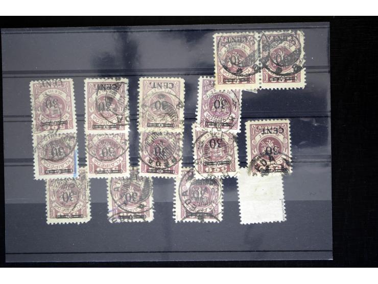 1923, Mi.-Nr. 169AI (34), 169AIII (12), 172AI (46), 172AIV (6), 175I (15), gestempelt, alle BPP-signiert (Mi. 2.785,-)