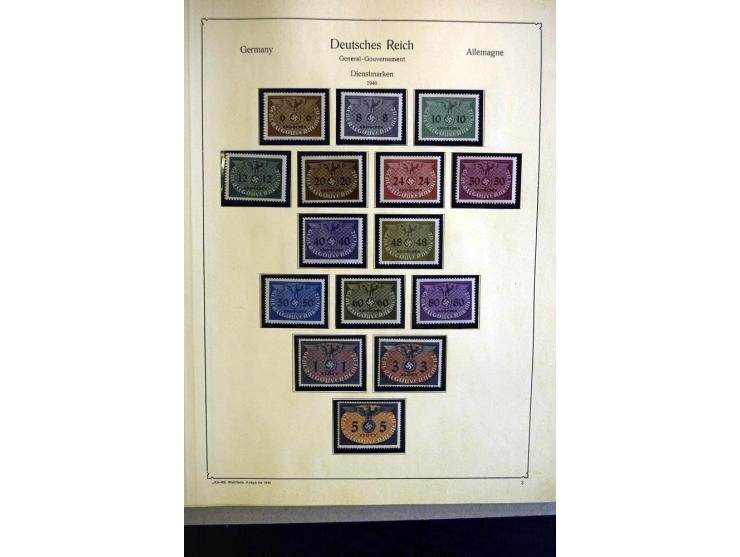 1938/42, meist ungebrauchte und postfrische Sammlung ab Sudetenland mit einigen besseren, dann Böhmen und Mähren mit Mi.-Nr. 
