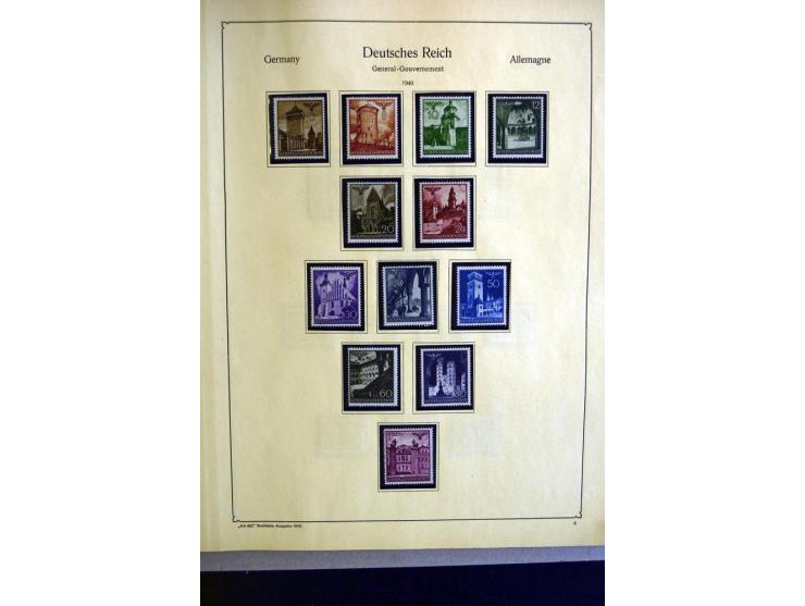1938/42, meist ungebrauchte und postfrische Sammlung ab Sudetenland mit einigen besseren, dann Böhmen und Mähren mit Mi.-Nr. 